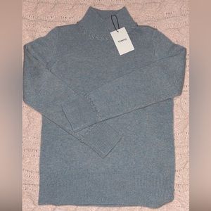 Theory Whipstitch Turtleneck Cashmere Sweater